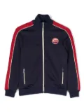 Gucci Kids logo-patch cotton jacket - Blue