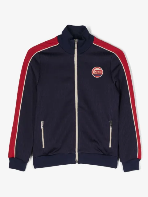 Gucci Kids chamarra con parche del logo