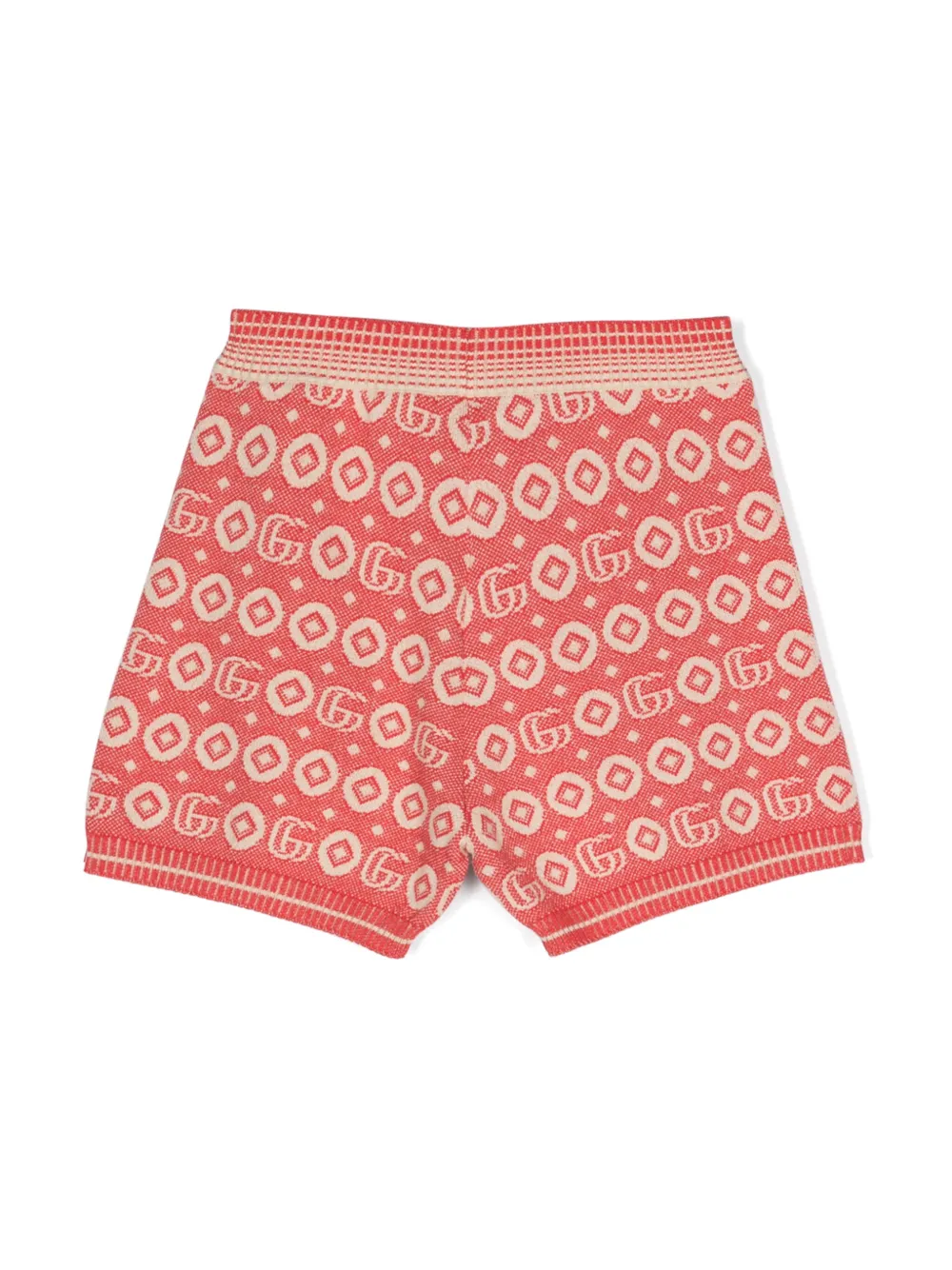 Gucci Kids Geribbelde shorts - Rood