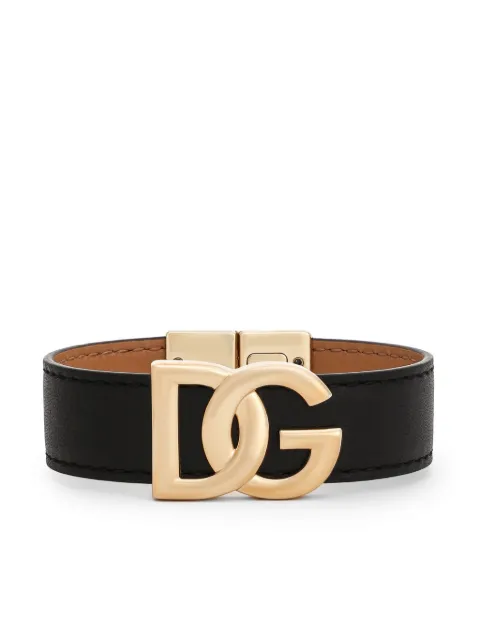Dolce & Gabbana logo-plaque leather bracelet