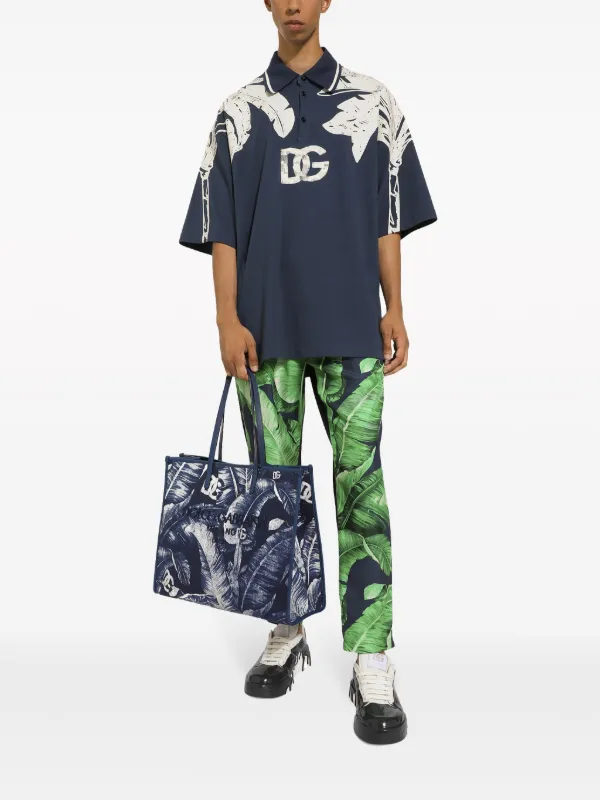 【送料&関税込】Dolce & Gabbana Logo Embroidered Basebal Dolce & Gabbana logo-embroidered Canvas Shoulder Bag | Blue