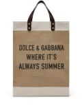 Dolce & Gabbana Shopping logo-print tote bag - Neutrals