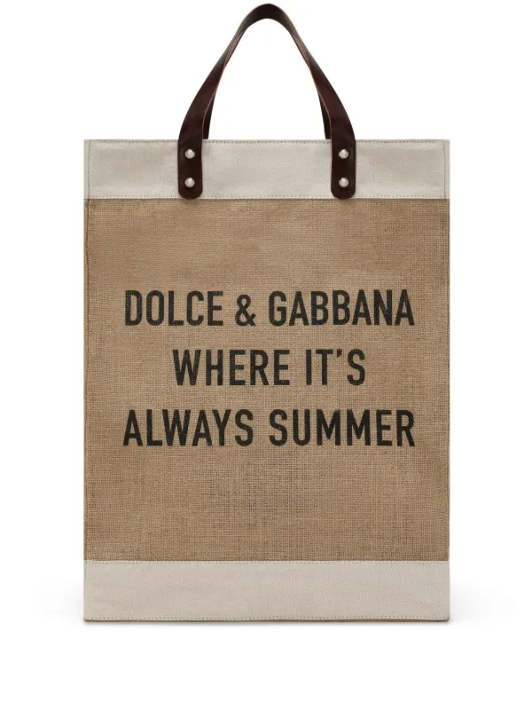 極美品 DOLCE&GABBANA ロゴ ショッピングトートバッグ Dolce & Gabbana Shopping ロゴ トートバッグ | ニュートラル