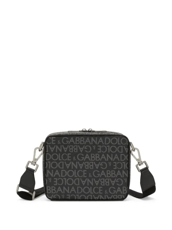 Dolce & Gabbana logo-plaque monogram-pattern Shoulder Bag