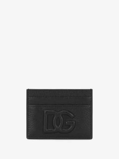 Dolce & Gabbana logo-plaque leather cardholder