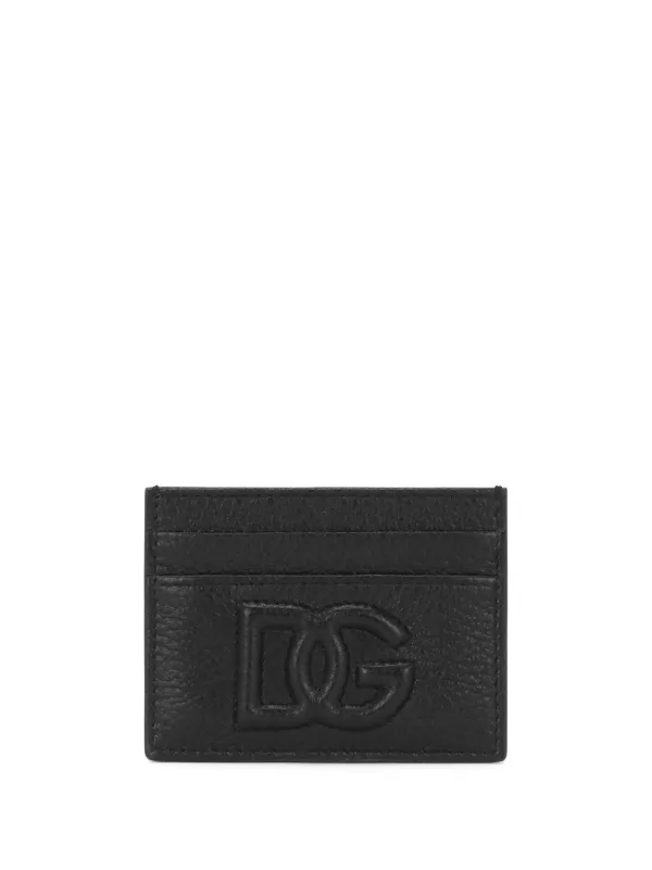 Dolce & Gabbana Logo-plaque Leather Cardholder in Black