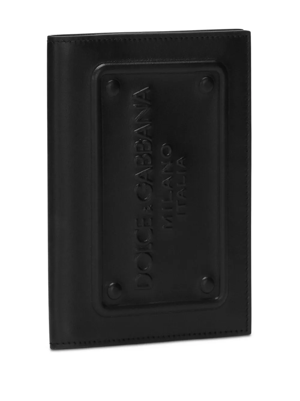 Shop Dolce & Gabbana Logo-embossed Leather Wallet In Black