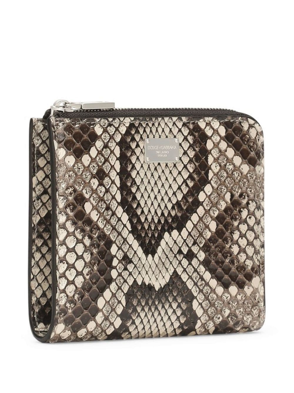 Dolce & Gabbana Portemonnee met slangenprint Beige