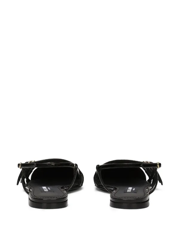 【T60】23.5cm相当　ドルチェ＆ガッバーナ　フラットシューズ　ブラック Dolce & Gabbana フラットシューズ | ブラック | FARFETCH JP