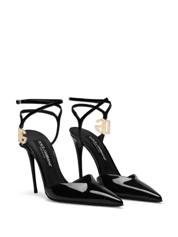Dolce & Gabbana DG logo-plaque Leather Pumps | Black