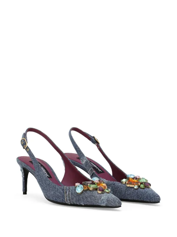 【関税＆送料込み】Dolce & Gabbana Slingback Pumps Dolce & Gabbana 60mm Slingback Pumps | Black | FARFETCH