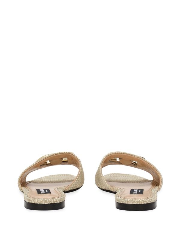 Dolce & Gabbana DG Logo Raffia Sandals - Farfetch