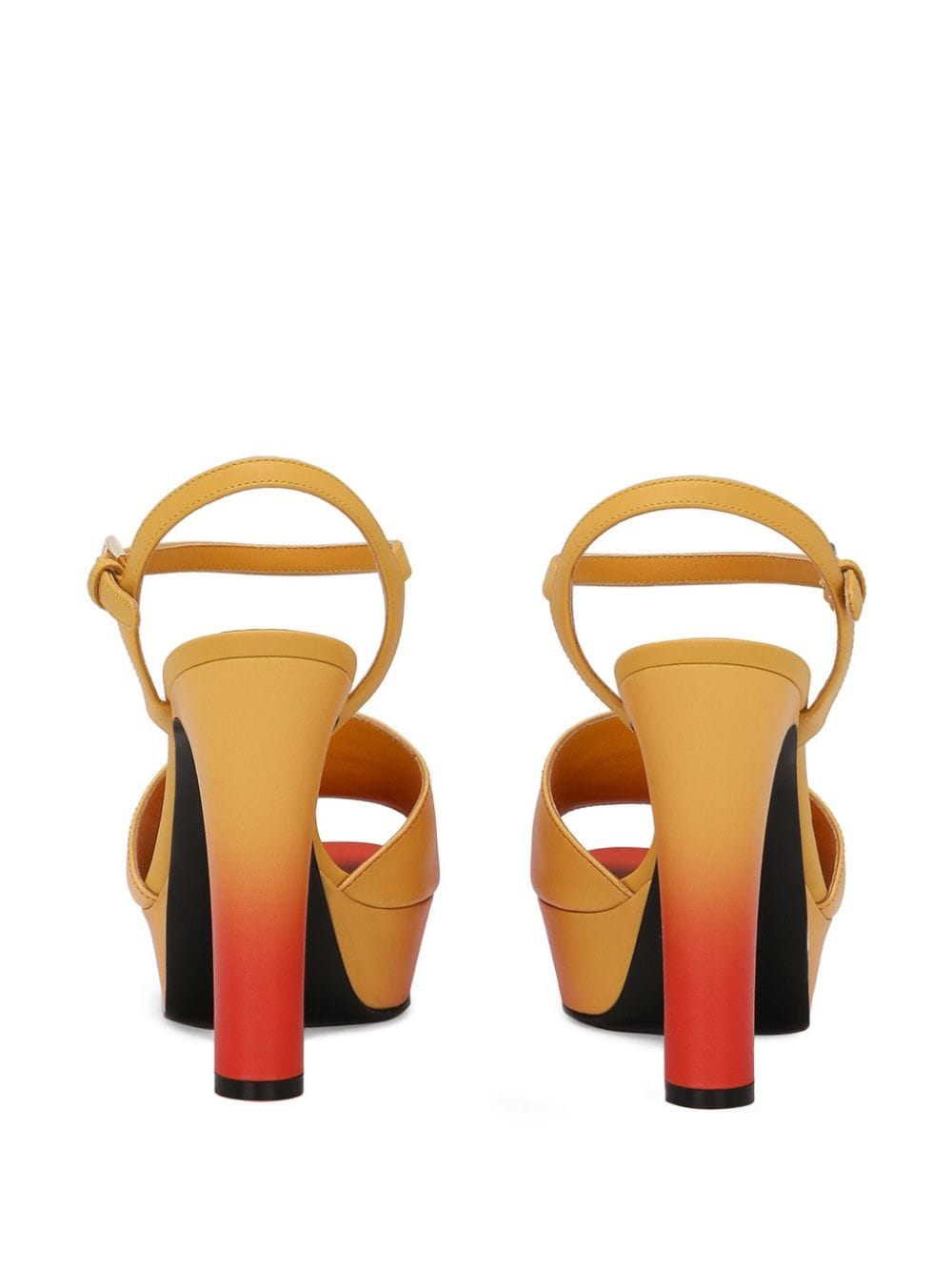 Dolce & Gabbana 85mm platform leather sandals Orange