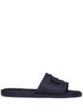 Dolce & Gabbana logo-embossed cut-out slides - Blue