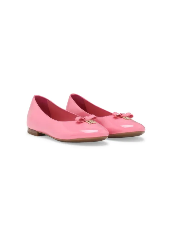 Dolce Gabbana Kids patent-leather Ballerina Shoes Pink FARFETCH ID