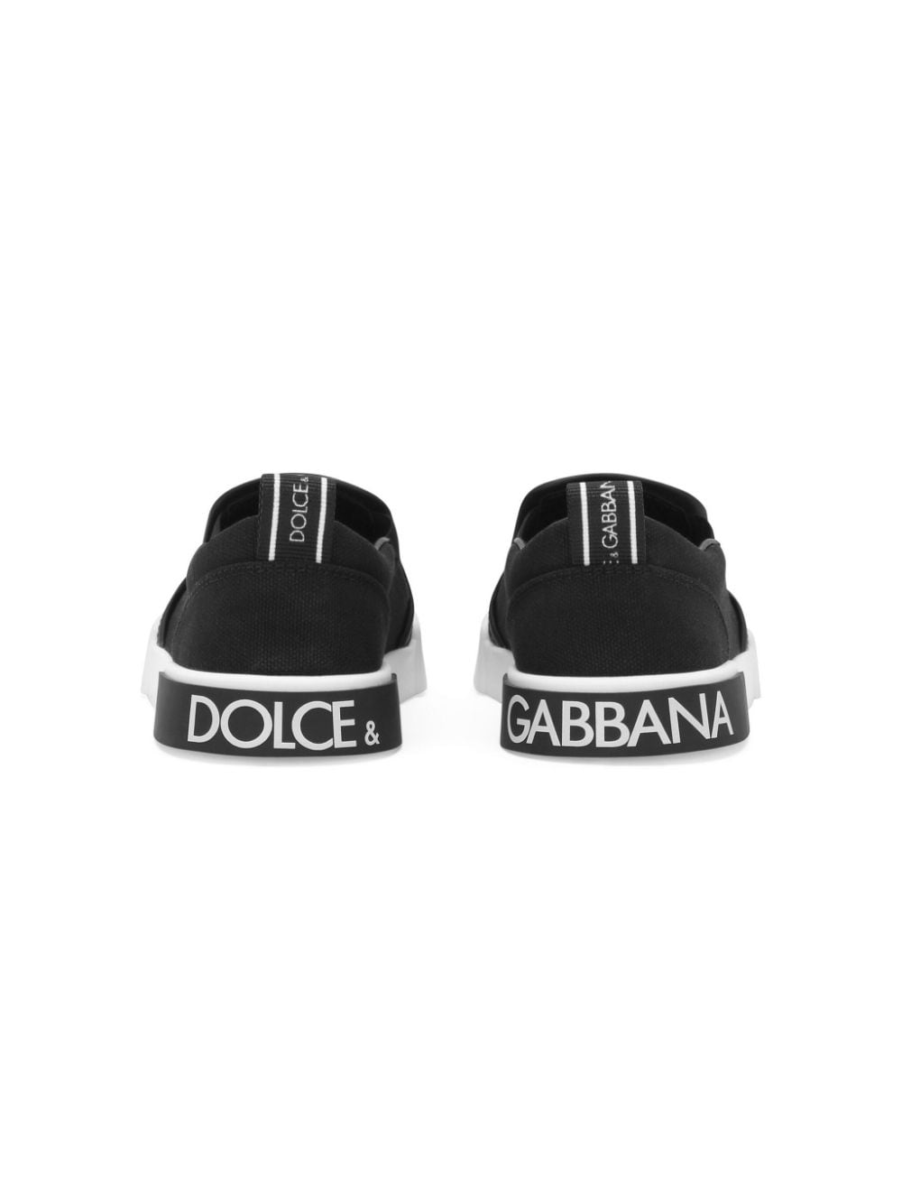 Shop Dolce & Gabbana Portofino Slip-on Sneakers In Black