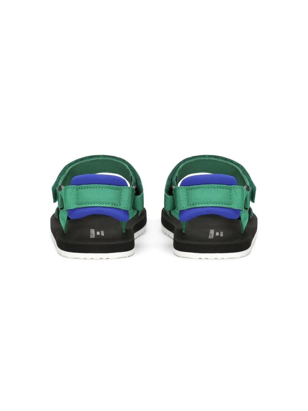 Dolce & Gabbana Logo-embroidered Touch-strap Sandals In Green