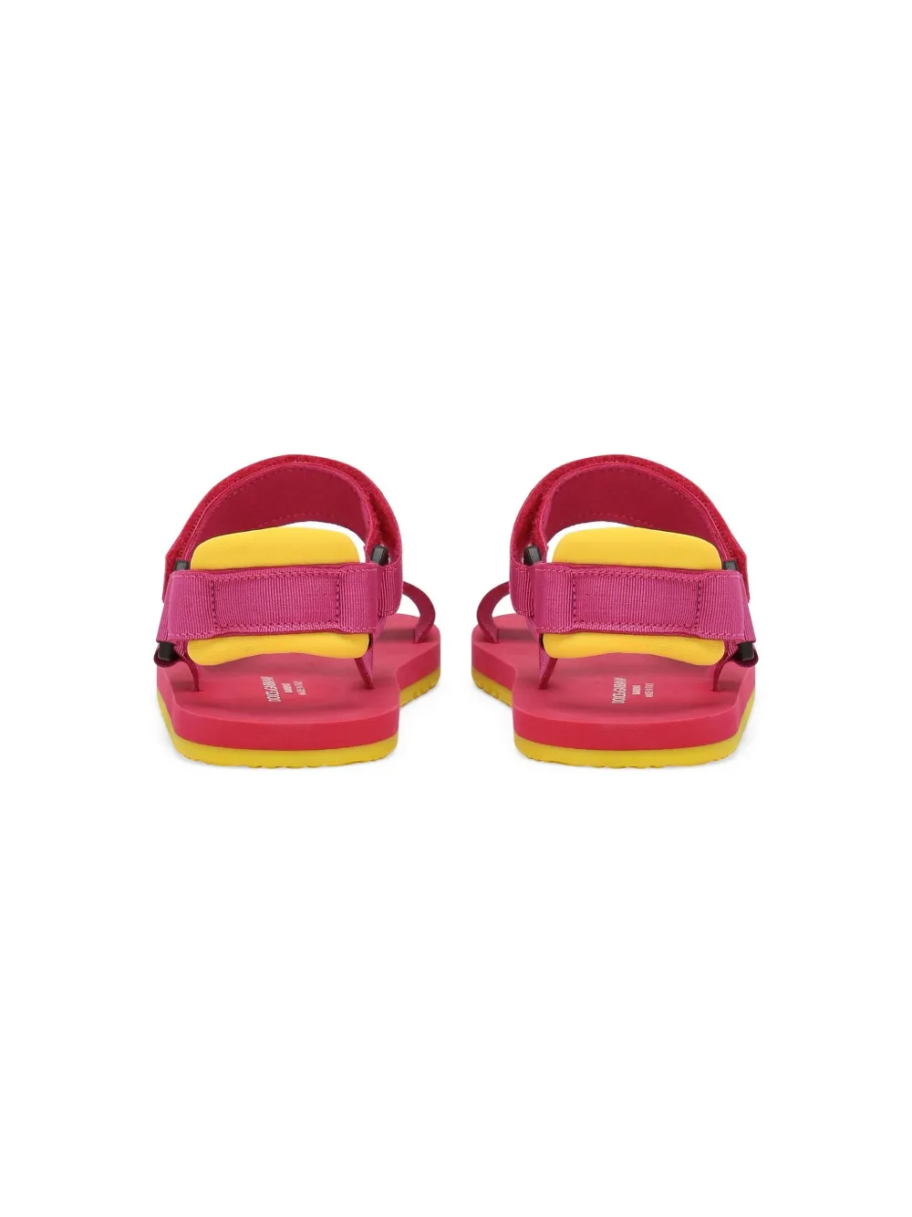 Dolce & Gabbana Logo-embroidered Touch-strap Sandals In Pink