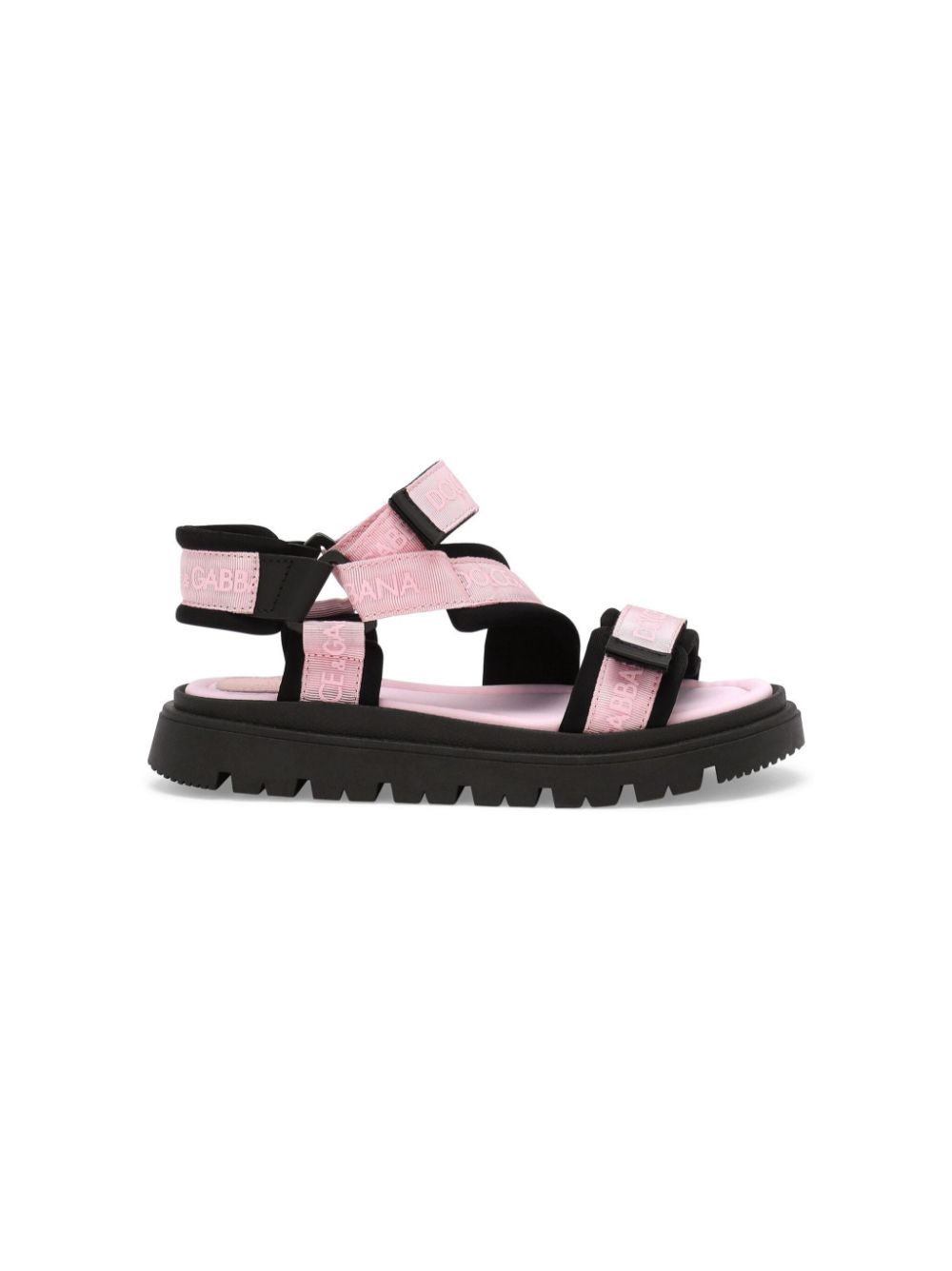 Dolce & Gabbana Kids Bewerkte sandalen met logoprint - Roze
