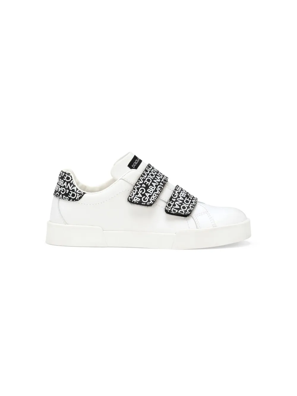 Shop Dolce & Gabbana Logo-print Leather Sneakers In White