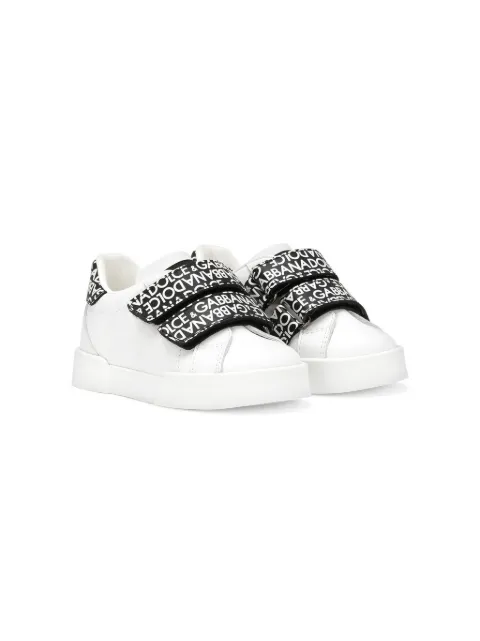 Dolce & Gabbana Kids logo-print leather sneakers