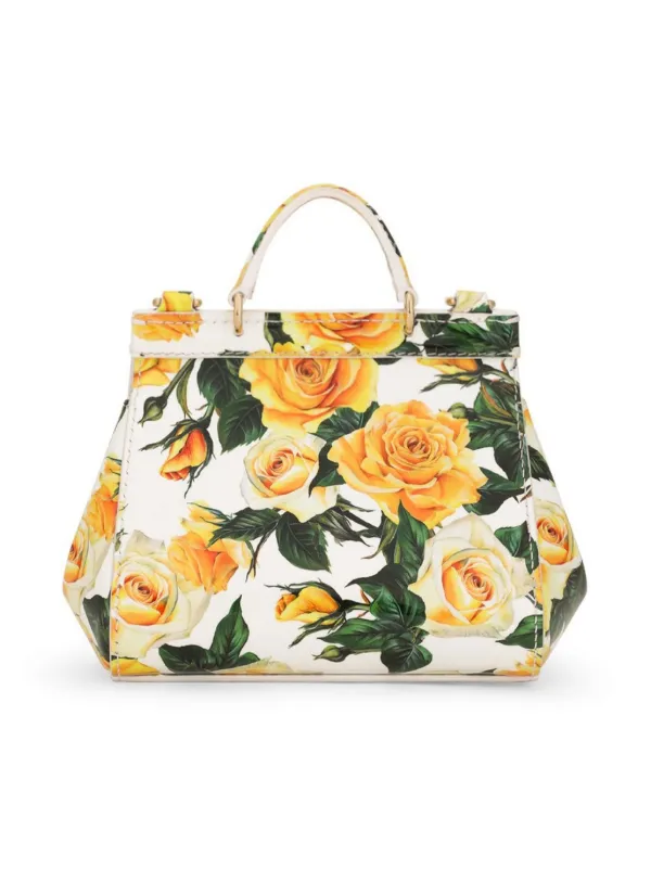 Dolce Gabbana Kids Mini Sicily floral-print Bag White