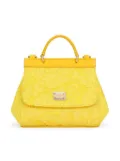 Dolce & Gabbana Kids corded-lace satin tote bag - Yellow