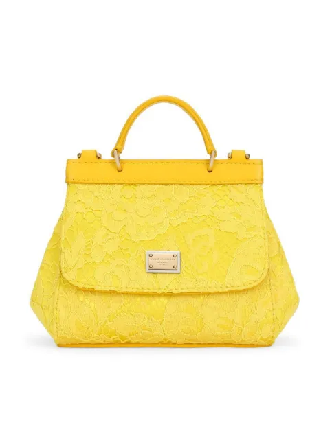 Dolce & Gabbana Kids corded-lace satin tote bag