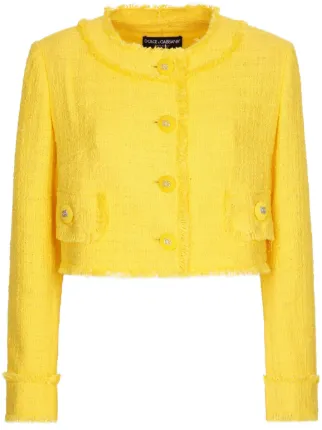 Dolce & Gabbana Raschel クロップド ツイードジャケット Dolce & Gabbana Raschel クロップド ツイードジャケット