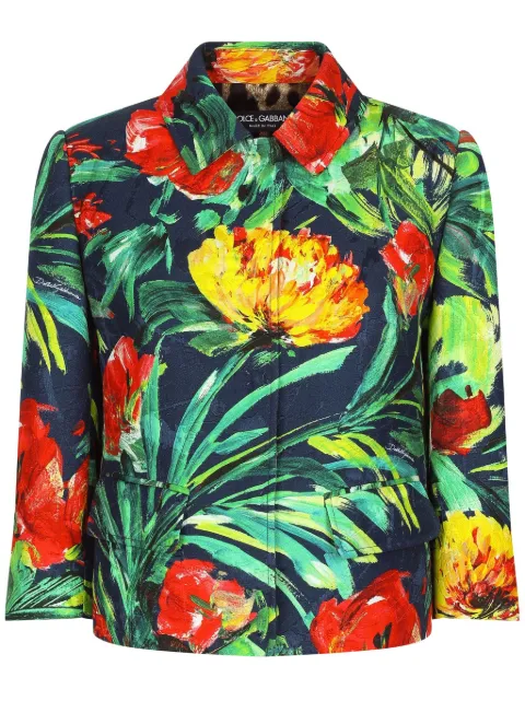 Dolce & Gabbana graphic-print cropped jacket