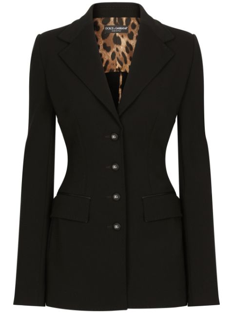 Dolce & Gabbana single-breasted fitted-waistline blazer Women