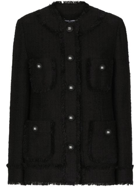 Dolce & Gabbana single-breasted tweed jacket