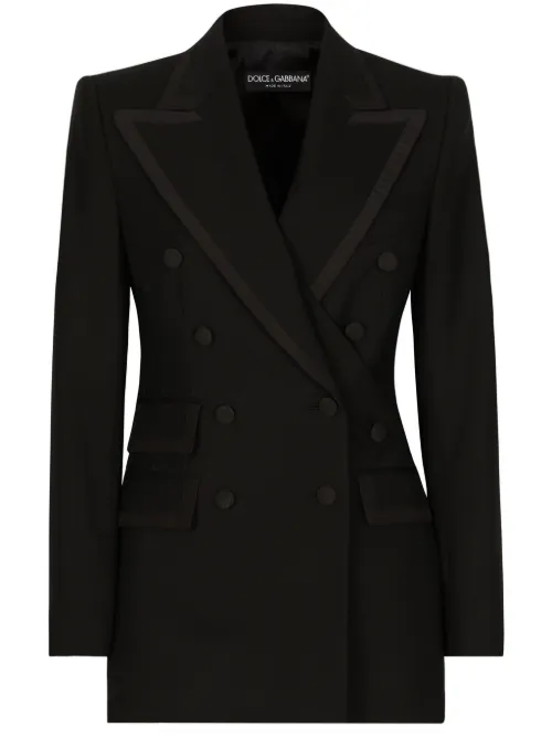 Blazer en sergé à boutonnière croisée - Dolce & Gabbana - Modalova