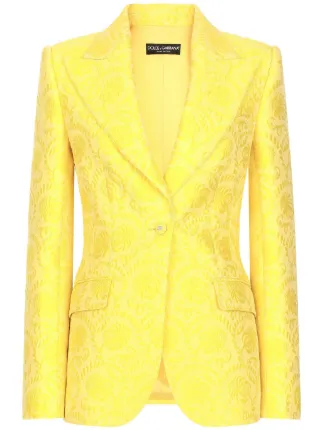 ジャケット Dolce&Gabbana Dolce Single-Breasted Jacket 女士MulticolorSingle-breasted denim and silk Turlington