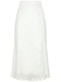 Dolce & Gabbana DG logo godet skirt - White