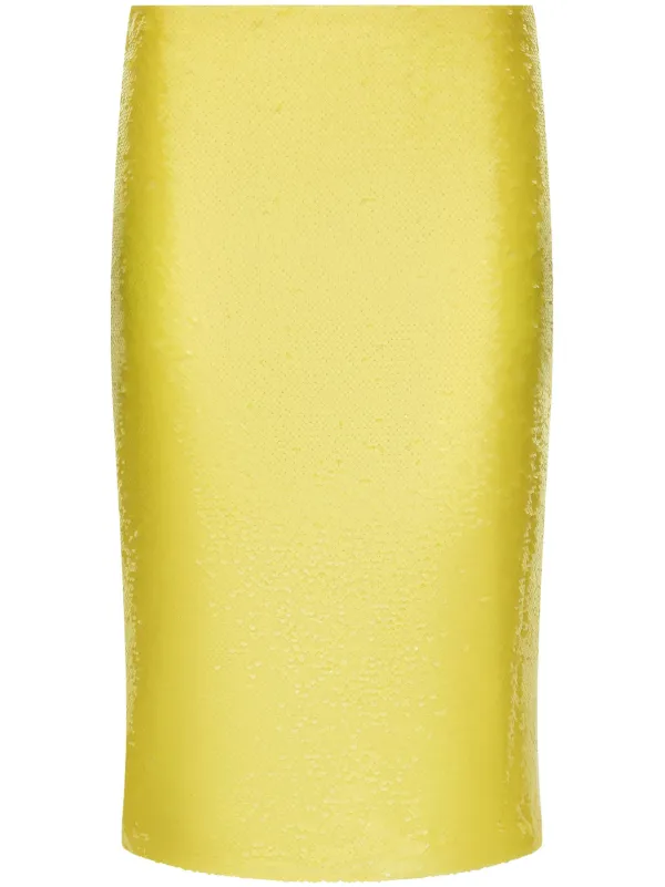 スカート Sequin-Embellished Pencil Skirt EmersonFryPencilSkirtSilverSeq
