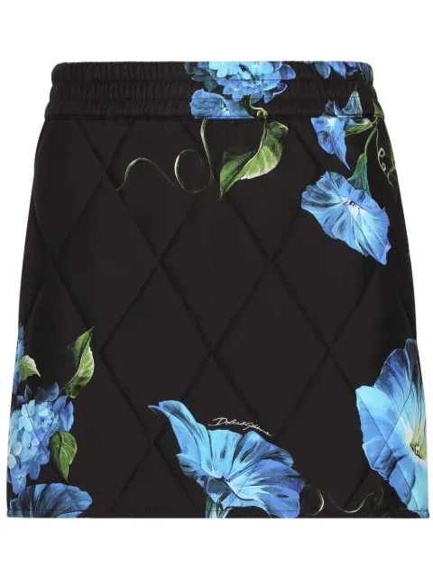 Dolce & Gabbana floral-print high-waisted miniskirt