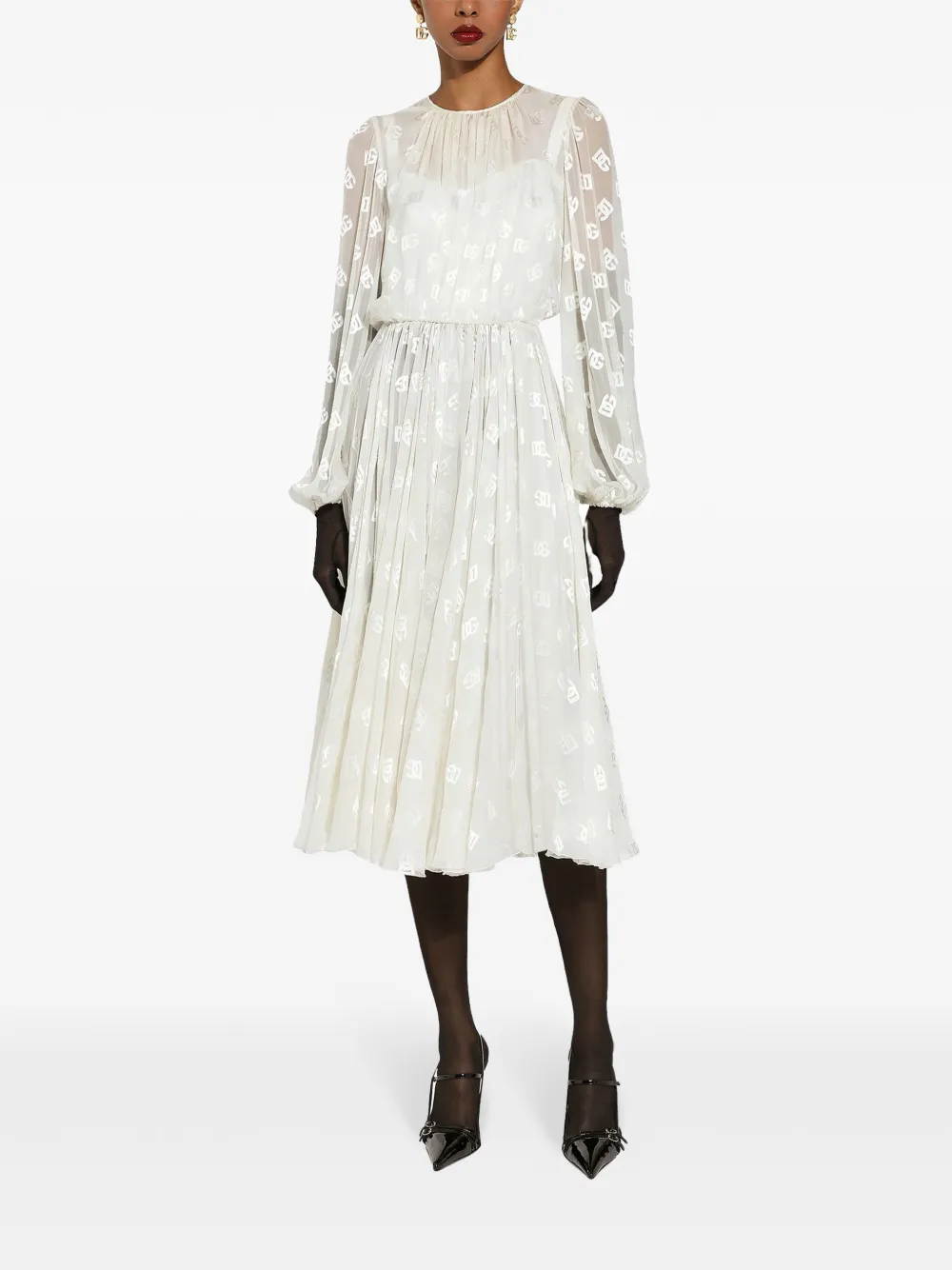 Dolce & Gabbana devoré-satin midi dress | Day Dresses | Image 2