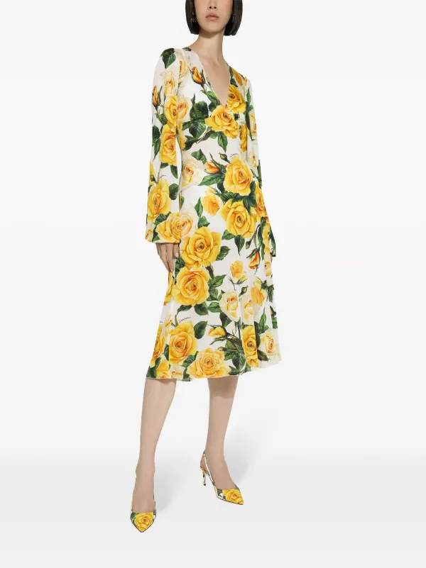 Dolce & Gabbana ローズプリント ノースリーブ プリーツ ドレス L54DH8HS5TV_HA5PC_0.jpg