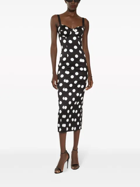 Dolce & Gabbana polka dot-print satin dress F6DIHTFSIBL - 2