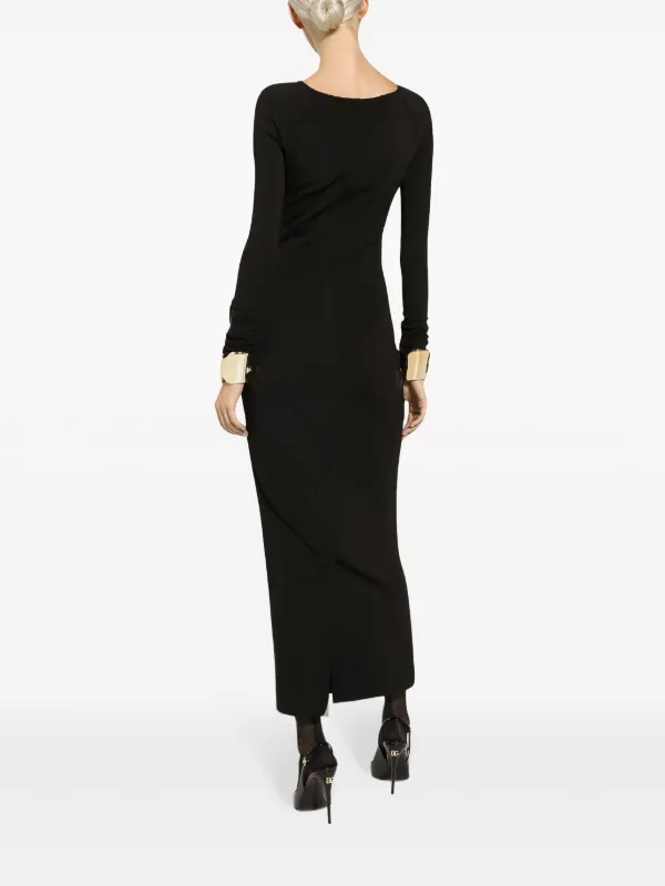Dolce & Gabbana スクエアネック ドレス | ブラック | FARFETCH JP