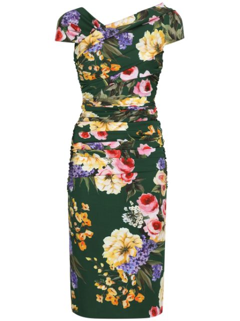 Dolce & Gabbana Midi-jurk met bloemenprint