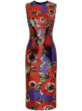 Dolce & Gabbana Anemone-print sequinned dress - Red