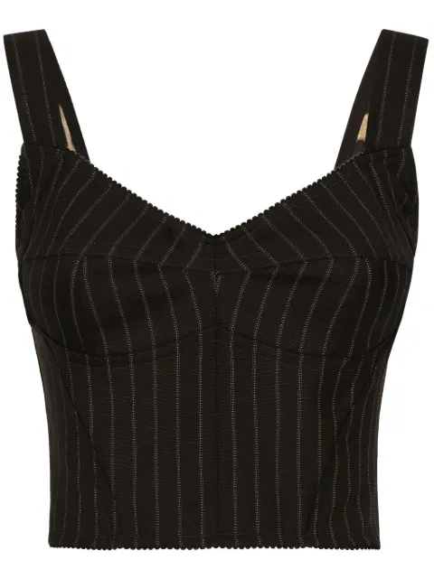 Dolce & Gabbana Blusa bustier risca de giz