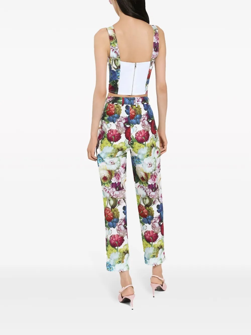 Dolce & Gabbana Top met bloemenprint Wit