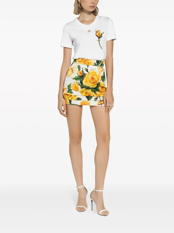 DOLCE & GABBANA レディース うさぎ クロップド Tシャツ Dolce & Gabbana Kids クロップド Tシャツ | ホワイト | FARFETCH JP
