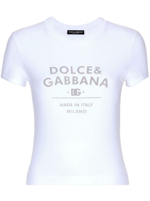 Dolce & Gabbana logo-print cotton-blend T-shirt 