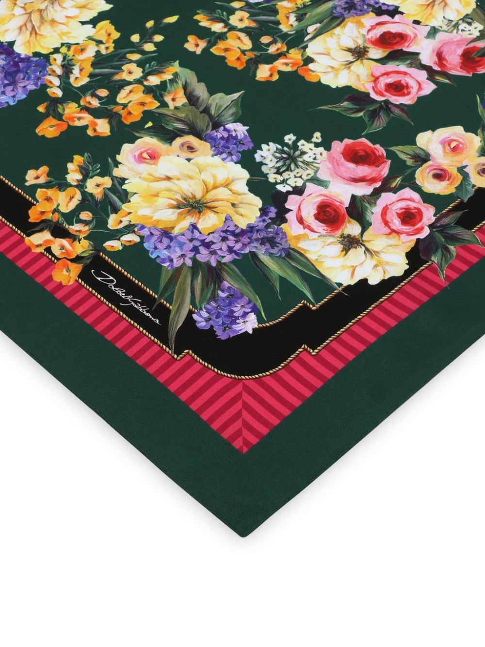 Dolce & Gabbana Sjaal met bloemenprint - Groen