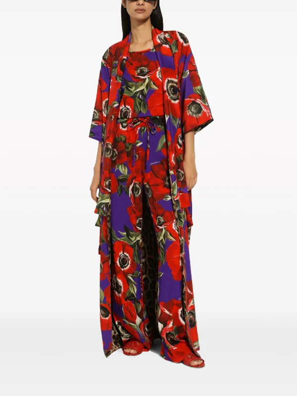 Dolce & Gabbana floral-print drawstring-waistband Palazzo