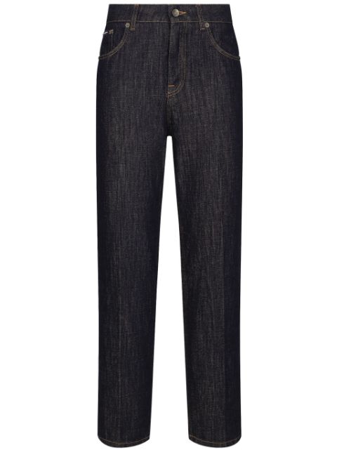 Dolce & Gabbana straight-jeans med hög midja